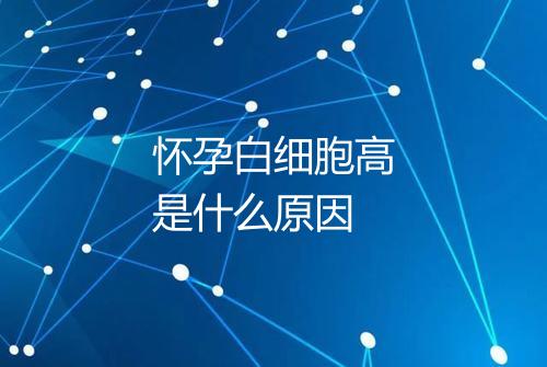 怀孕白细胞高是什么原因